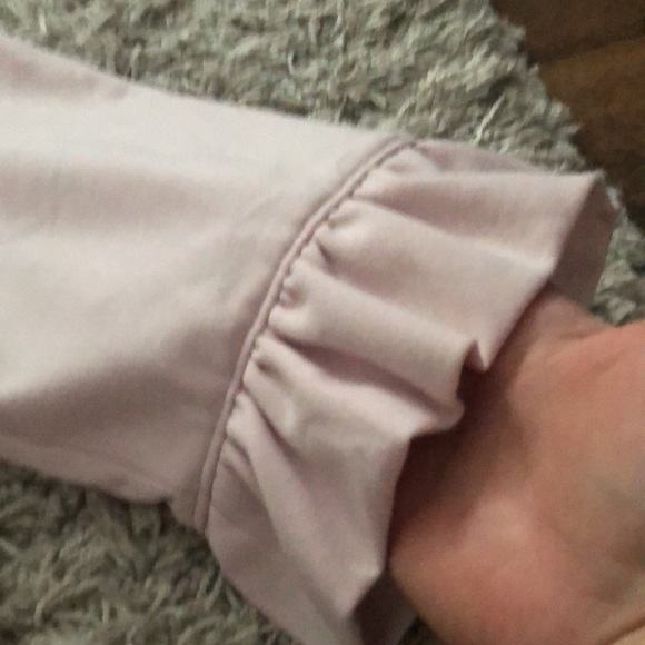 Blush pink blazer with ruffles and zipper, two pockets, Rickis, L, not worn - Picture 4 of 10